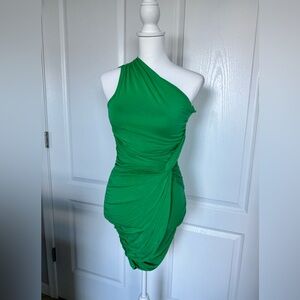 Tart Vibrant Green One-Shoulder Dress